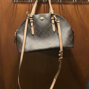 Coach Brown and Tan Shoulder Bag